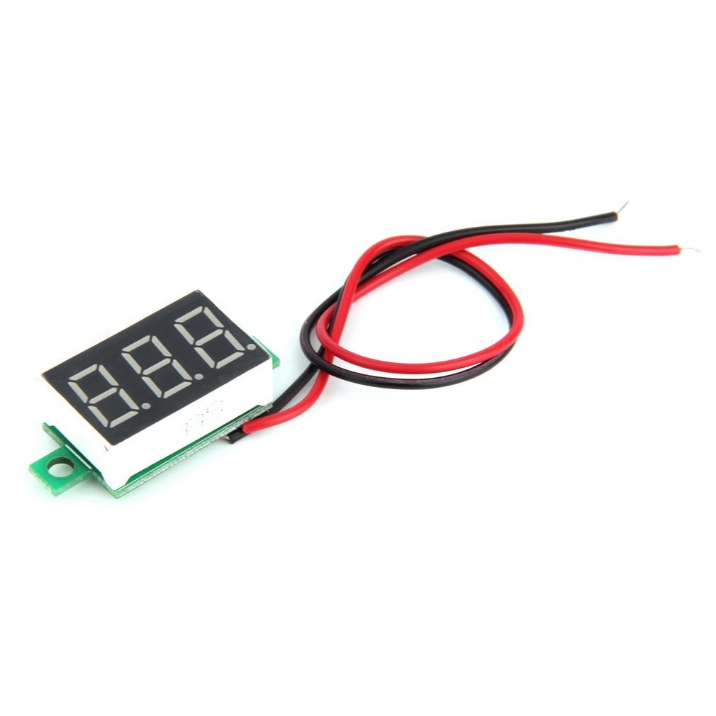 1 stk mini rød led panel spændingsmåler 3- digital justeringsvoltmeter nyeste