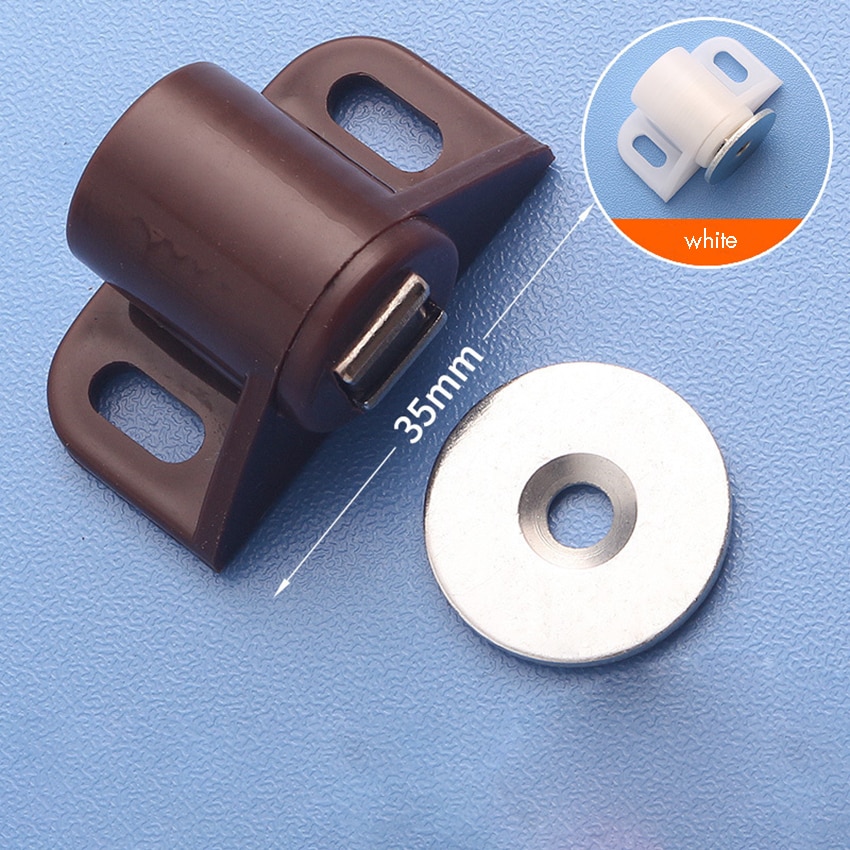 ABS Round Magnetic Door Catches Latch, Cabinet &amp; Furniture Shutter Magnetic Catch Closer for Cupboards, Drawers, Closet