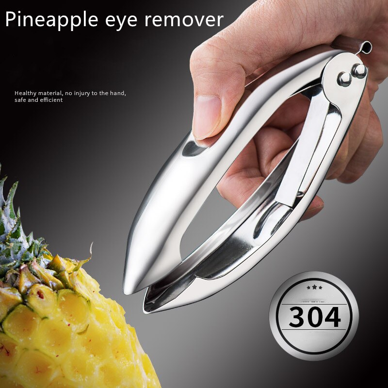 Clip de piña de acero inoxidable 304, cuchillo abridor de ojos, Pedicel de tomate, herramienta de cocina