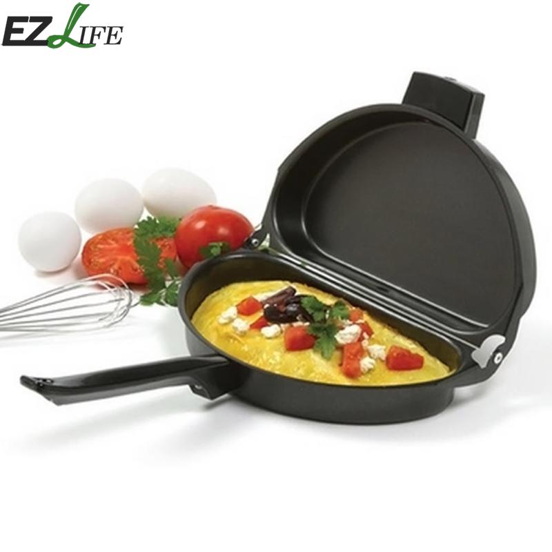 EZLIFE Rvs Omelet Keukengerei Set Ei Pot non-stick Koekenpan Pot Vouwen Keuken Koken Accessoires #918