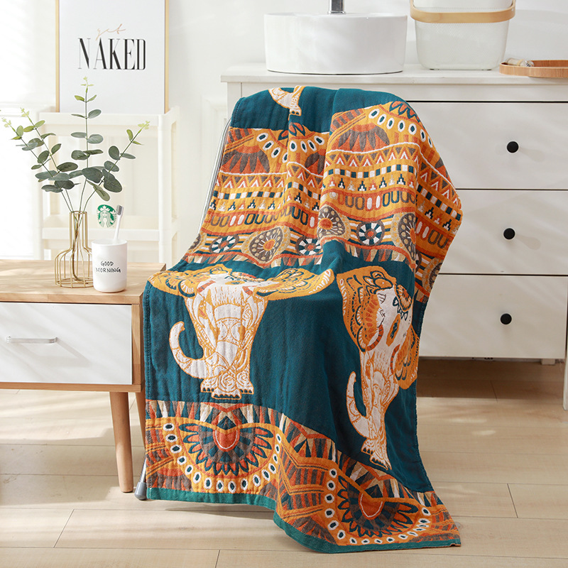 Cusack 23 style kwiatowe w stylu boho Cartoon miękka przędza bawełniana ręcznik kąpielowy dla dzieci dorosłych mężczyzn kobiet 80x160 cm dobrej jakości: 12