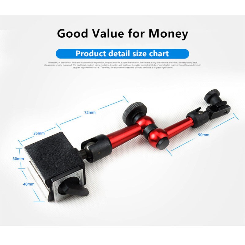Flexible Dial Test 0-0.8mm High Precision Lever Indicator Magnetic Base Holder Stand Dial Indicator Test Tool