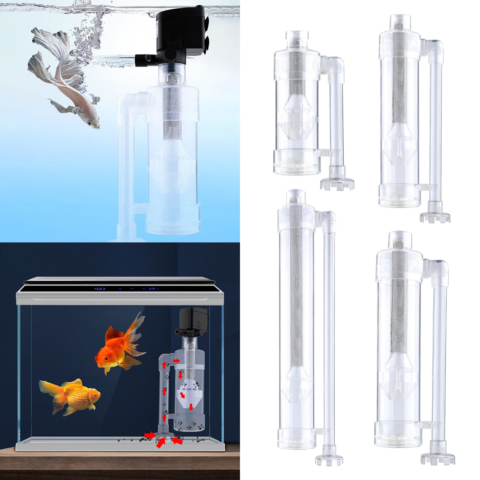 Aquarium Vissen Wc Plastic Automatische Vissen Kak Zuig Separator