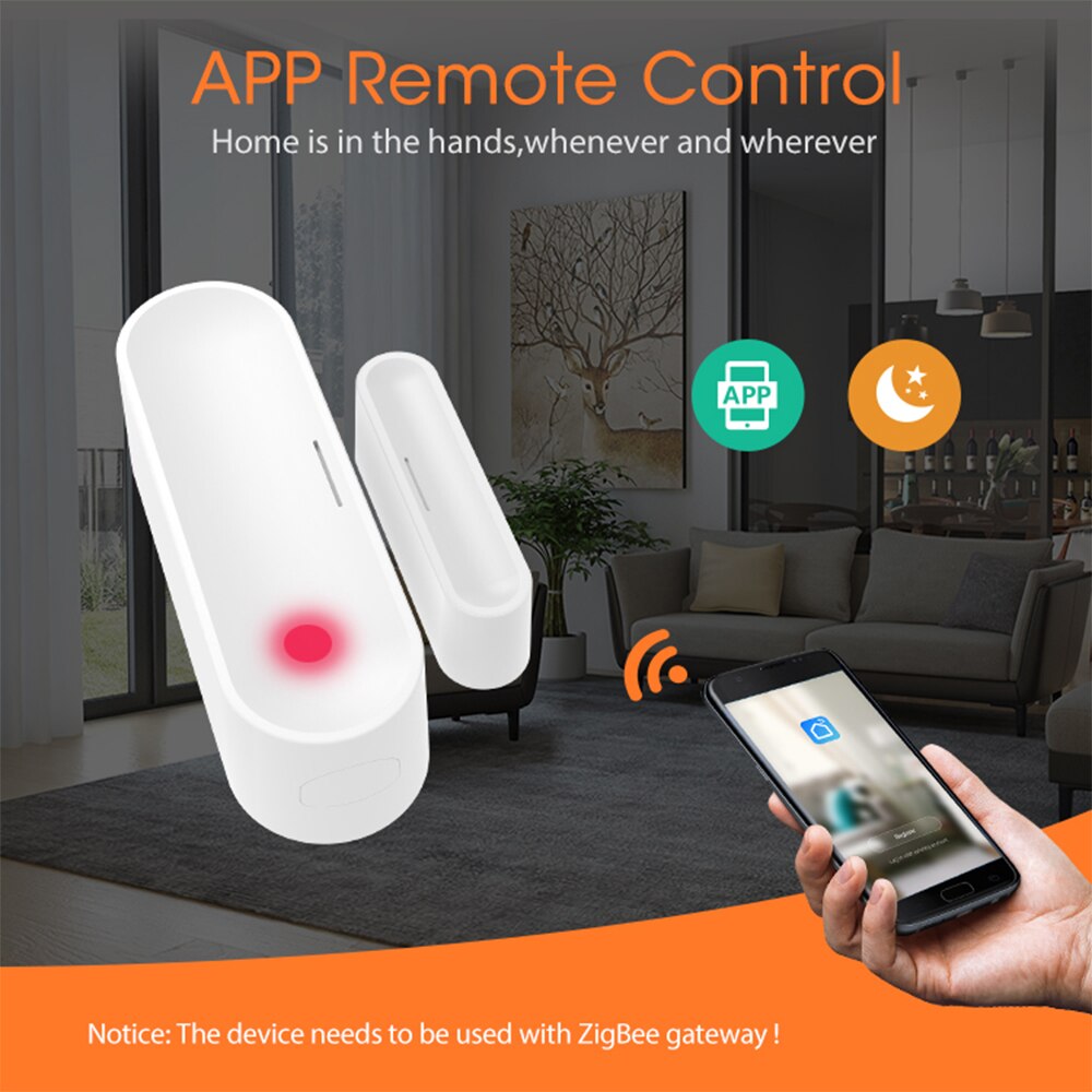 Tuya Zigbee Smart Deur Raam Garage Sensor Batterij Aangedreven Of Usb Charge Werkt Met Tuya Smart Hub