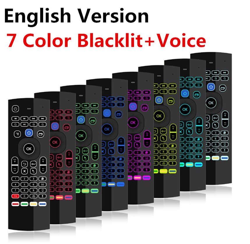 T3M 2.4G Air Mouse Wireless keyboard Russian 44 IR Learning Mic voice search for Android Smart TV Box PK MX3 t3 Remote Control