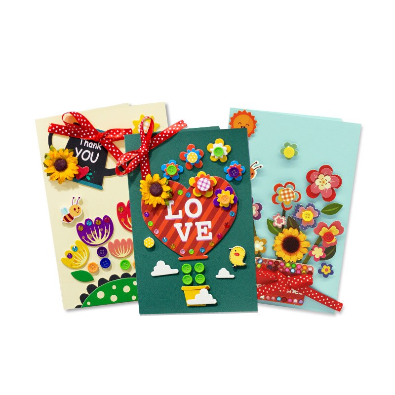 DIY 3D Cartoon Greeting Card Thanks Card Graduation Card Teacher Friend Classmate Brithday Card For Children Kid Toy
