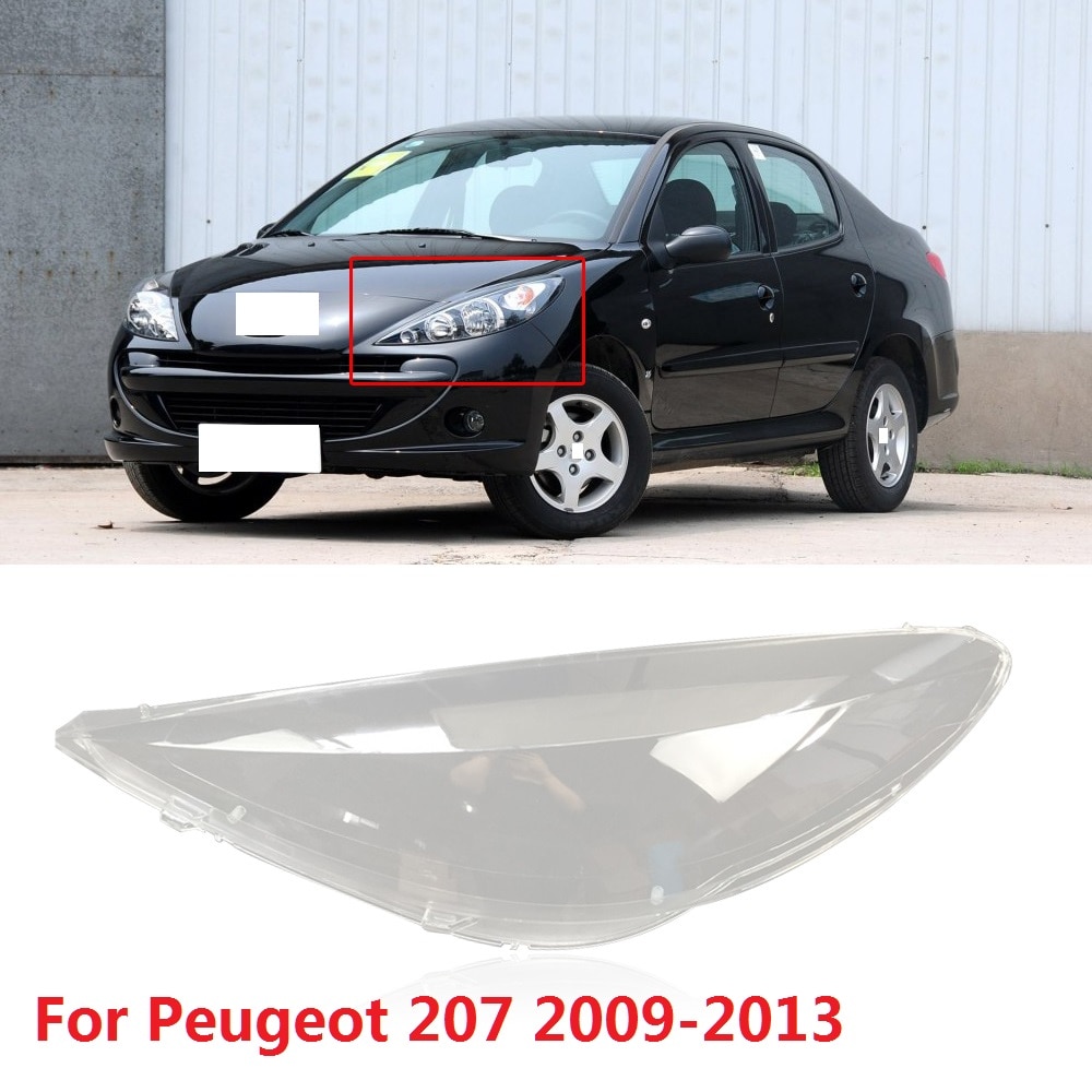 Capqx 1 Stuks Voor Peugeot 207 Koplamp Lamp Cover Lampenkap Koplamp Waterdichte Heldere Hoofd Licht Schaduw shell Cap