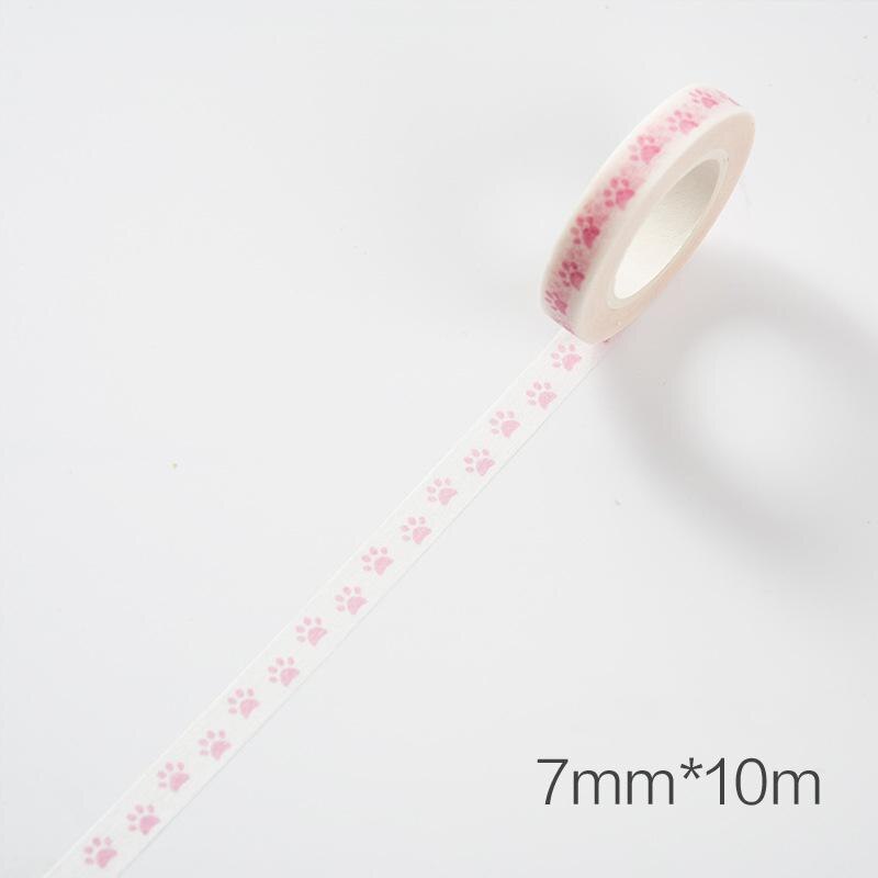 1pcs 10m*7mm Love And Leaves Scrapebooking Diy Sticker Decorative Masking Tape Paper Material Escolar Album Washi Tape: 7