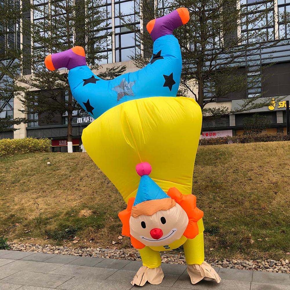 Costume de Clown gonflable pour adulte, tenue drôle, robe de fête Cosplay d&#39;halloween