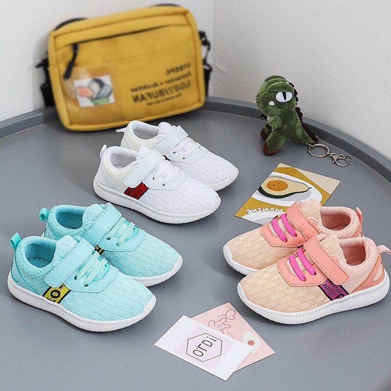 Lente Herfst Meisjes Jongens Sport Schoenen Antislip Zachte Bodem Kinderen Baby Sneakers Casual Kids Flat Sneakers Wit Canvas