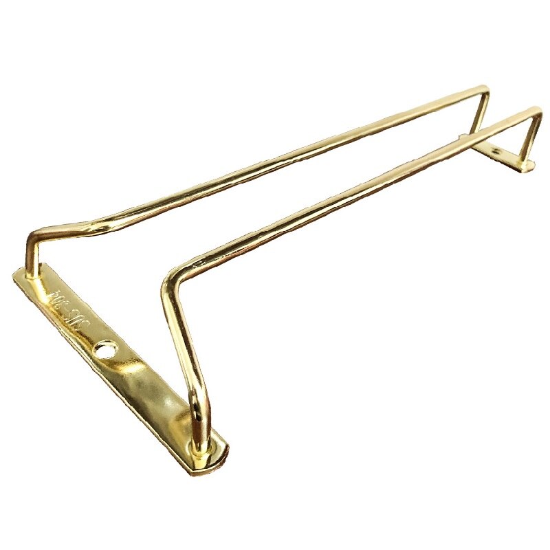 27CM Gold Wire Hanging Rack Under Cabinet Stainless Steel Stemware Hanging Cup Holder Single Row Bronze Kitchen Accessories