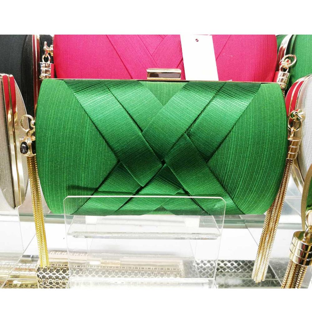 Billiger Red weave tasche hochzeit geldbörse Wristlets quasten handtaschen Kupplung Tasche Damen abend taschen: Green
