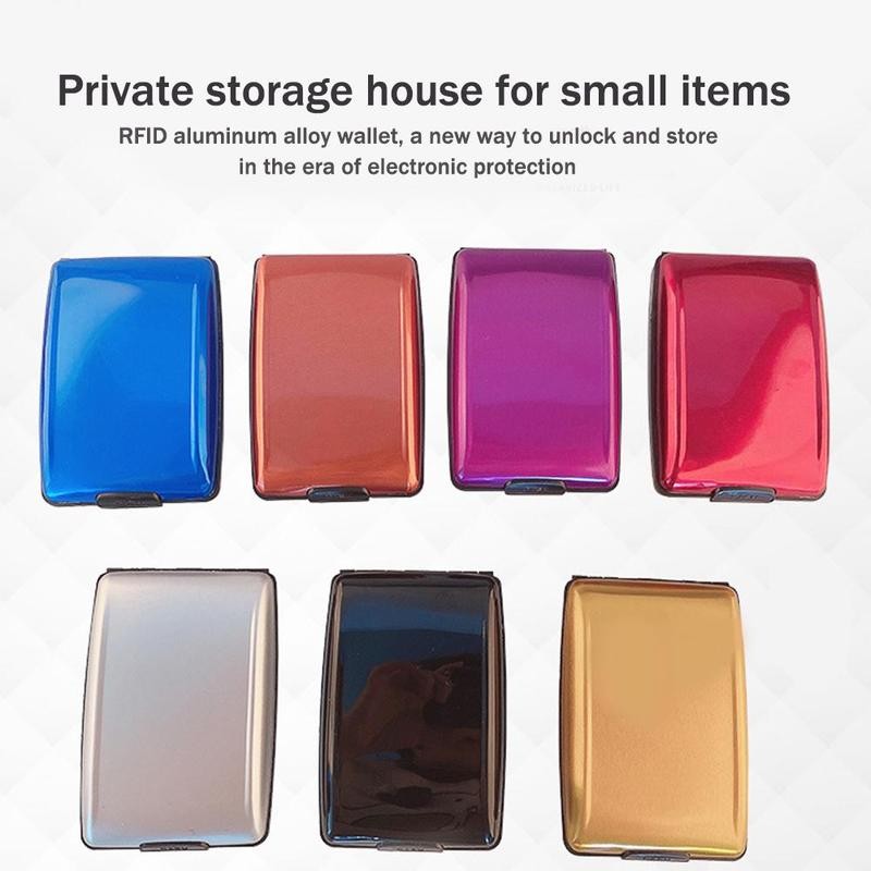 Aluminium Alloy Bankcard Blocking Hard Case Wallet Credit Card Anti-RFID Scanning Protect Card Holder