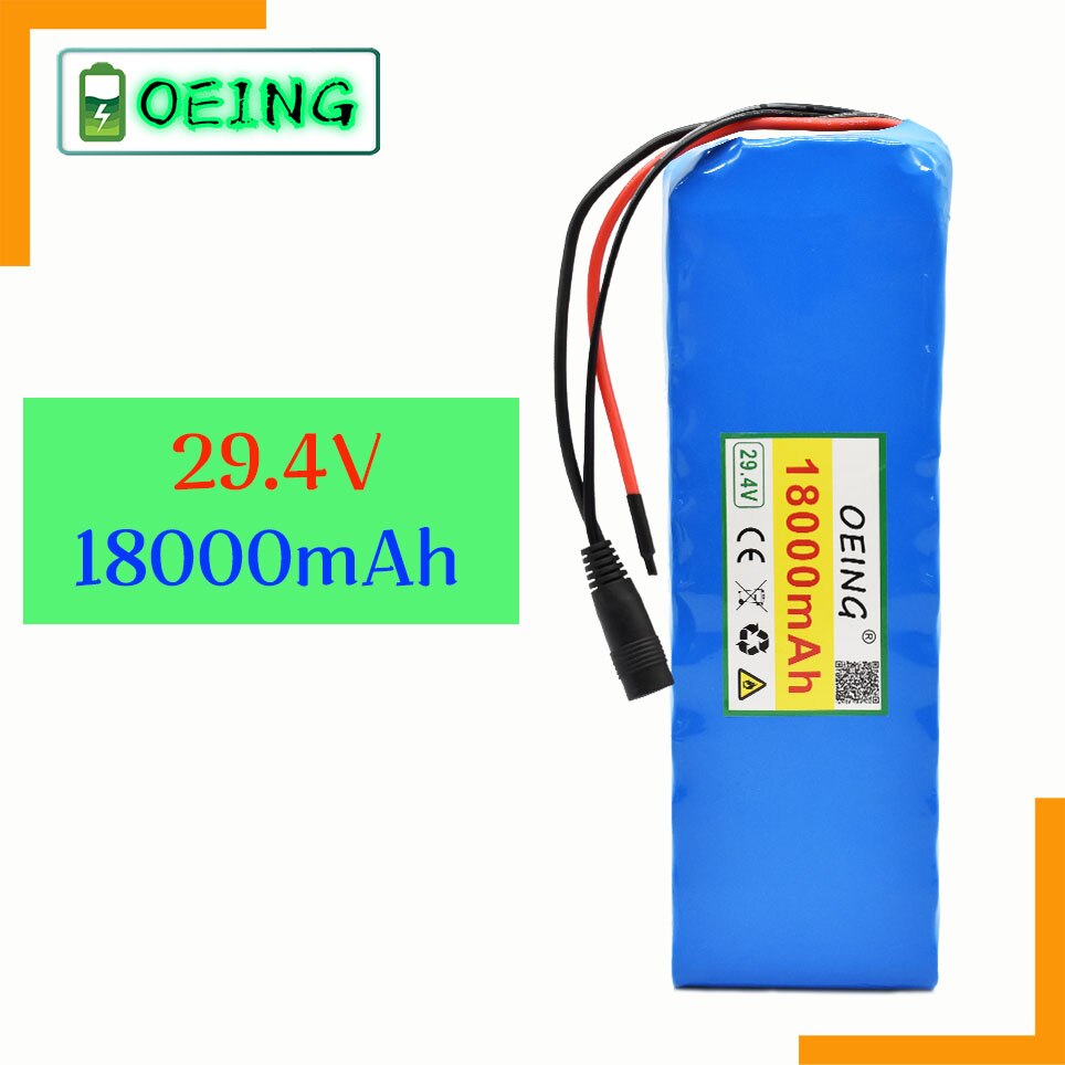 Nouvelle batterie Li-ion 7S3P originale de 29.4V 15Ah avec BMS équilibré de 18ah pour vélo électrique Scooter fauteuil roulant électrique