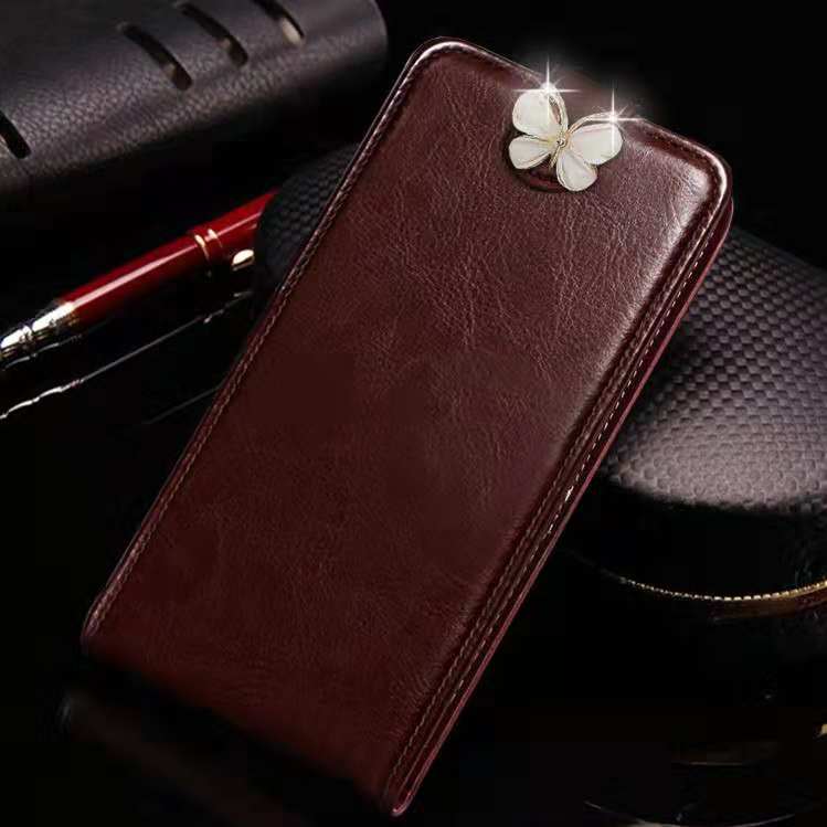 Luxury PU Leather Flip Case For Xiaomi Redmi 7A Case Wallet Cover For Xiaomi Redmi 7 A 16GB 32GB 64GB Case Coque: Redmi 7 / Brown With Butterfly