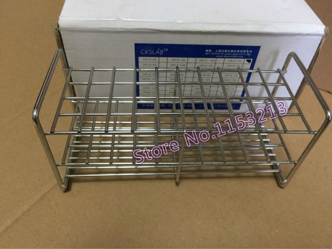 18mm*40- holes Test Tube Rack Wire Stainless Steel test tube stand frame Suitable for 18mm/19mm/19.5mm/ 40 holes