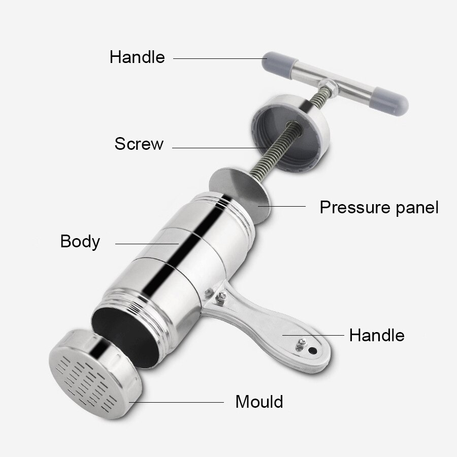 Noodle Maker Manual Noodle Machine Pasta Press Maker Stainless Steel Pressing Machine Cutter Household Kitchen Handmade Noodle