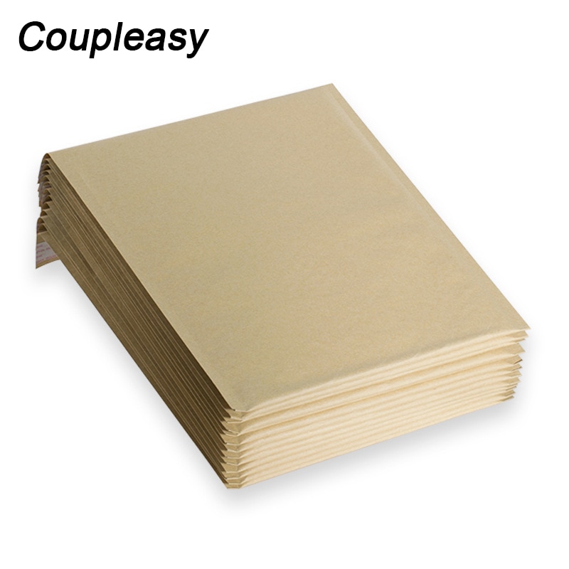 10pcs 4 sizes Kraft Paper Bubble Envelope Bag Brown Waterproof Bubble Mailer Bag Padded Postal Courier Bags Mail Foam Envelopes