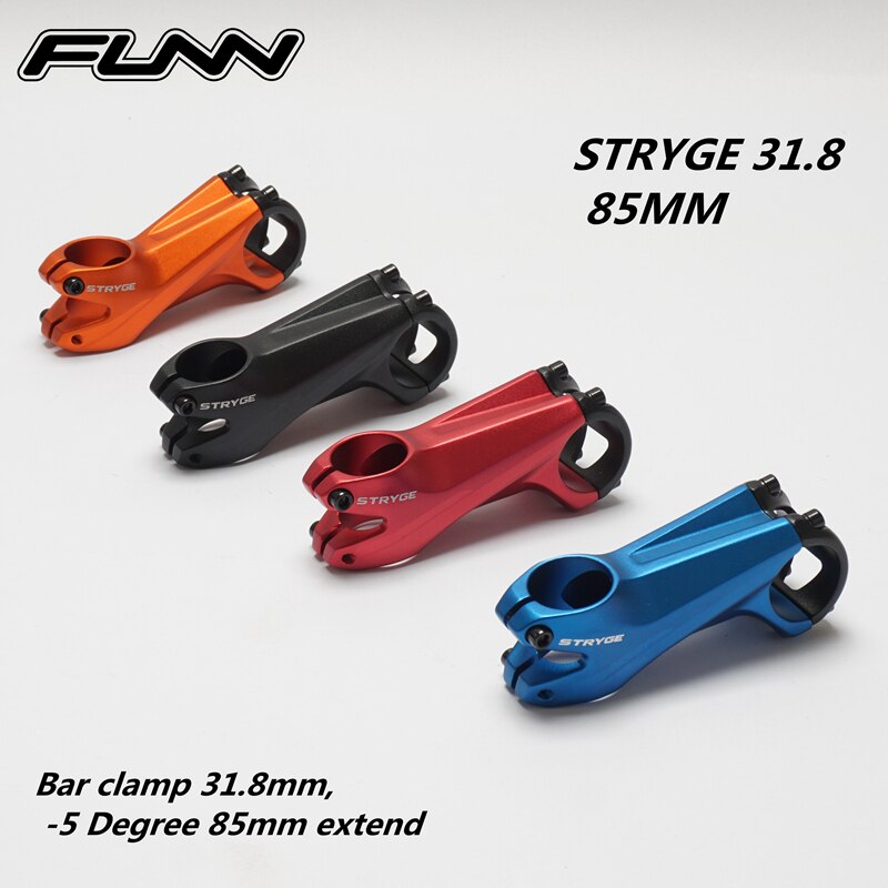 FUNN STRYGE 3D FORGE Cross country enduro all mountain bike stem, -5 degree ,bar clamp 31.8 mm,85mm extend 28.6 steer tube