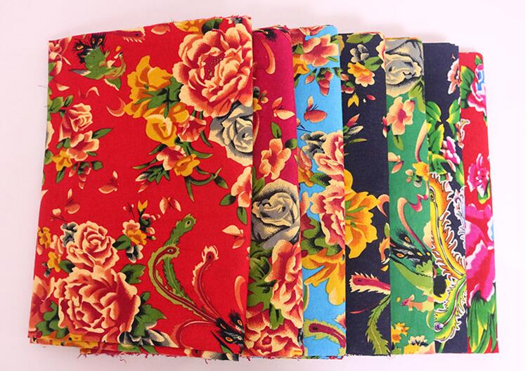 Tela de impresión de flores grandes, material de 100cm x 150cm
