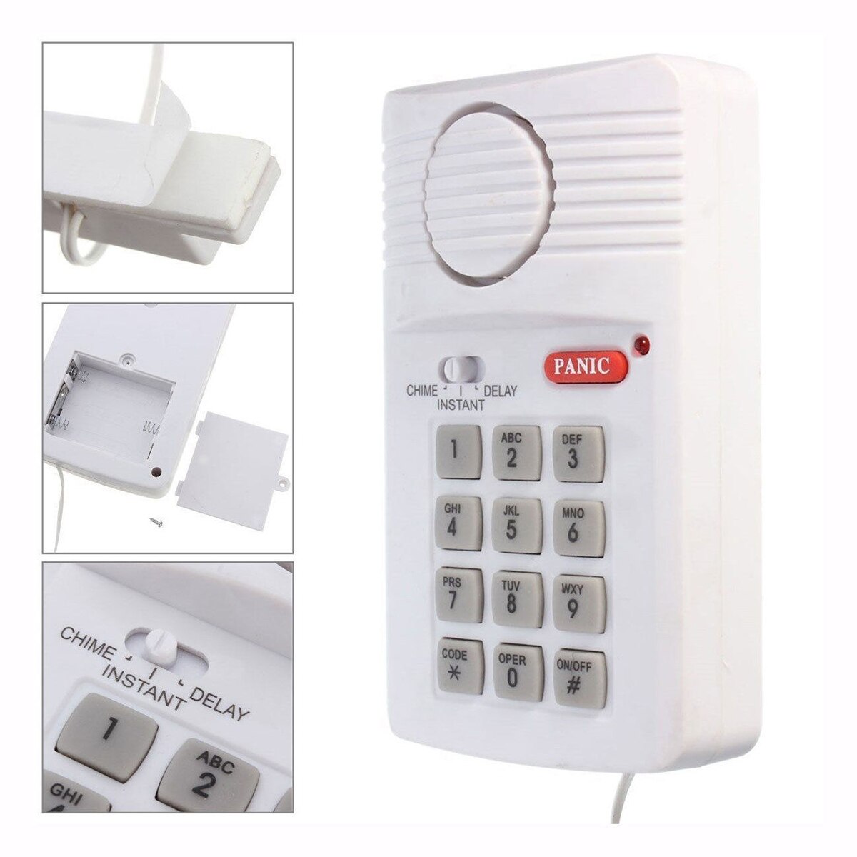 Loud Wireless Door Alarm Security Pin Panic Keypad For Home Office Garage Shed​ Door Security Alarm Home Security