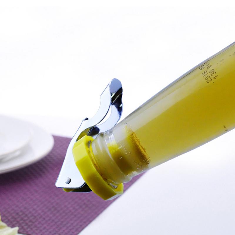 1PC Press Wine Stopper Wine Bottle Stopper Wine Saver Caps Bar Kitchen Tools Stainless Stee Wine Bottle Stopper