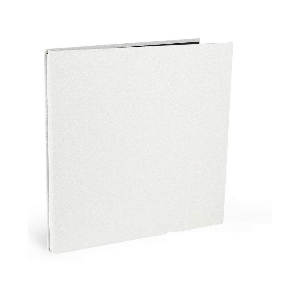 Selvklebende fotoalbum magnetisk utklippsbok album lin kunst gjør det selv 40 sider lin hardcover bryllup baby familie reise: Hvit