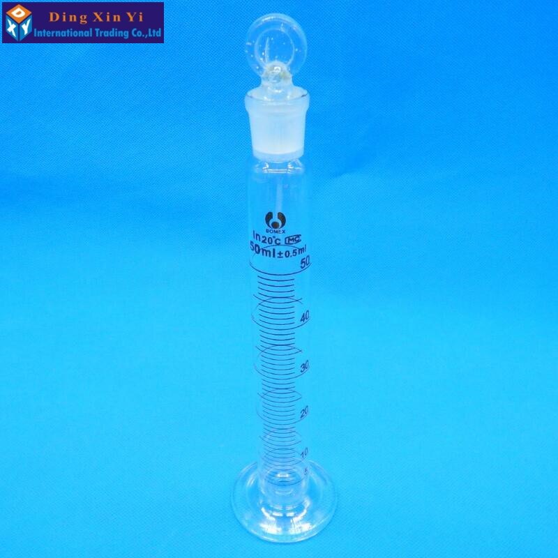 50ml glass glass-cover measuring cylinder,cover measuring cylinder Laboratory measuring cylinder