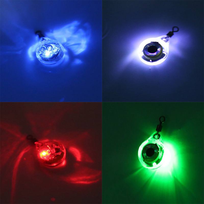 Mini luz Led de pesca nocturna subacuática, señuelo para atraer peces, luz Led nocturna subacuática, nuevos suministros de agua para peces: Blue