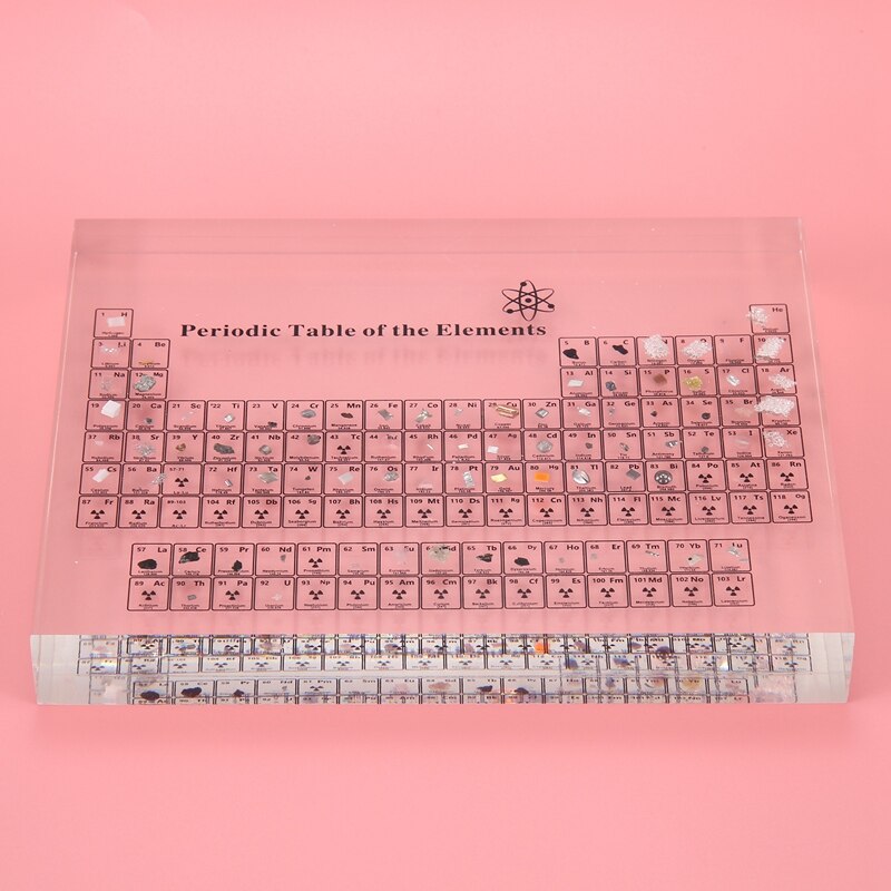 Akryl periodisk tabel display med ægte s undervisning skoledag fødselsdag kemiske s display indretning