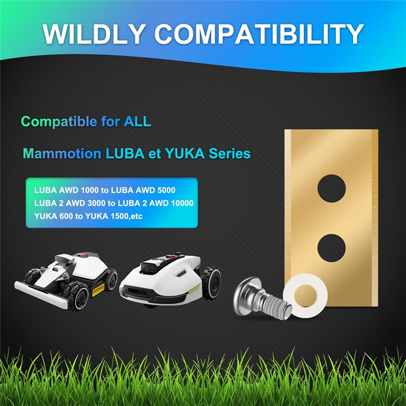 VELIF-36Pcs Replacement Blades With Plastic Washers For Mammotion Luba & Yuka All Series
