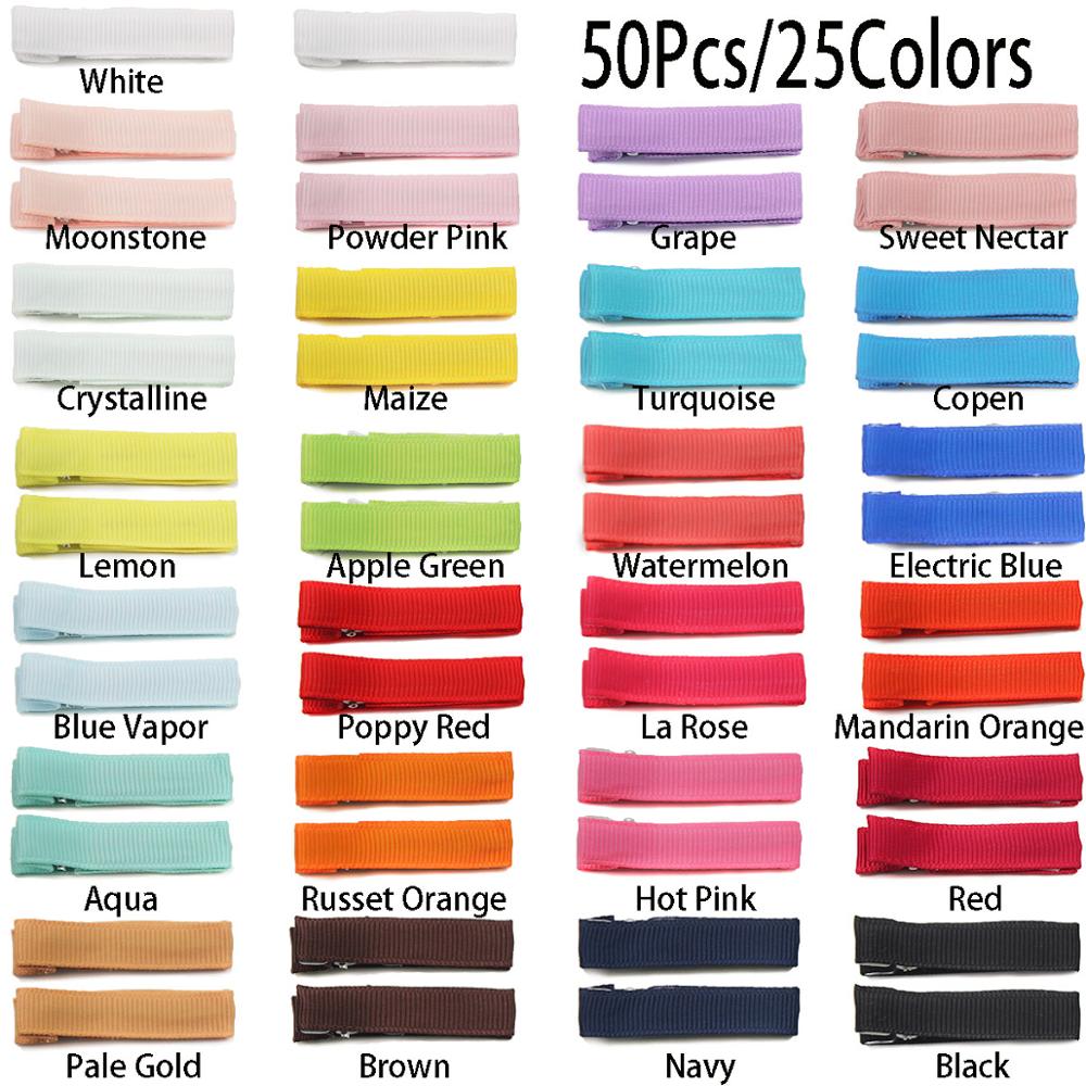 40 peças 1.8 "totalmente forrado diy grampos de cabelo de jacaré presilhas de cabelo para cabelos finos bebês meninas crianças em pares