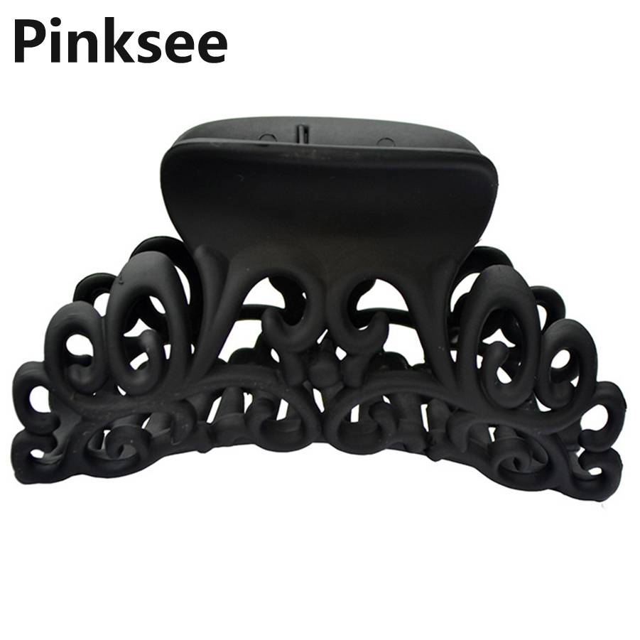 Dames Dames Grote Haardracht Haar Klauw Clips Baret Haar Krab Klem Scrub Plastic Holle Bloem Haarspeld Accessoires: D