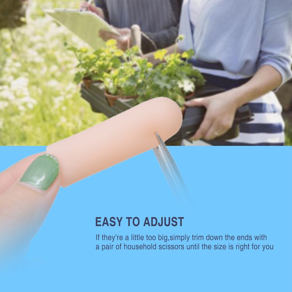 Protector de dedos de silicona para manos, protección de callos agrietados, separador de dedos, ampollas de maíz, herramienta antifricción, 10 Uds./5 pares