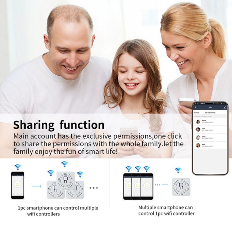 16A Wifi accorto interruttore Modulo interruttori luce casa intelligente Controllo bidirezionale Funziona con Tuya accorto vita con Alexa Google casa condivisione