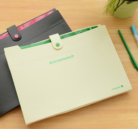 Mærke vandtæt bog  a4 papir arkivmappe taske harmonika stil dokument rektangel kontor hjemmeskole farve tilfældig: Beige 12 gitter