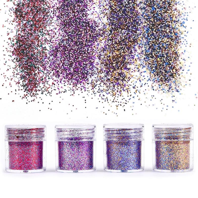 Christmas Style Hexagon Shinning Filling Flash Glitter UV Epoxy Resin Pigment For Resin Jewelry Making Craft Nail Art Decoration: 02-4 bottles