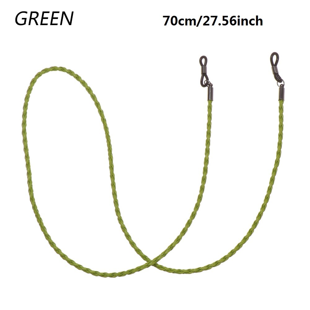 1pc kvinder mænd akryl perler briller kædeforlænger ansigtsmaske snore briller briller strop snor holder hals anti-tabt tilbehør: 70 cm - grønne