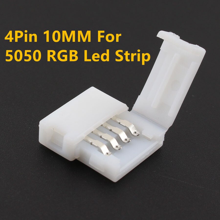 DC 5V 12V 24V LED Strip connector 2pin 3pin 4pin 5Pin Connector Enkele RGB Led strip Connector voor 2835 5050 RGB RGBW LED Strip: RGB 4pin 10mm / 1PCS