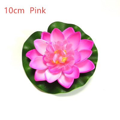 Kunstmatige Lotus Waterlelie Drijvende Bloem Vijver Tank Plant Blad Ornament Thuis Bruiloft Vijver Pool Decoratie: 4