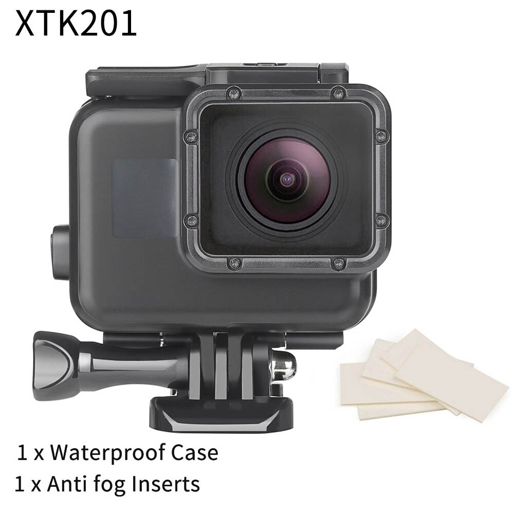 Shoot 45m vattentätt fodral för dykning för gopro hero 7 5 6 svart actionkamera undervattenshus fodralfäste för go pro 6 5 tillbehör: Xtk 201