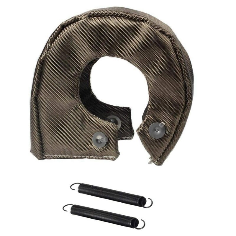 T3 Titanium Turbo Blanket Heat Shield Charger Cover Wrap for T3 T25 T28 GT25 GT35 with Locking Springs