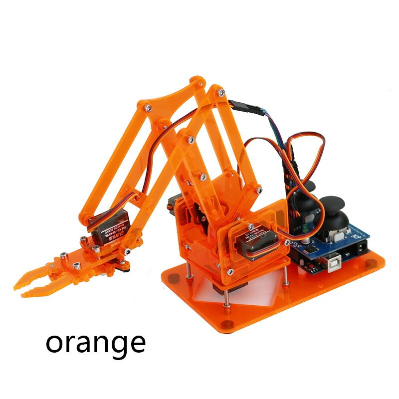 Mearm 4 dof arduino robotarm diy-sæt open source robotarmsæt ufærdig: Orange