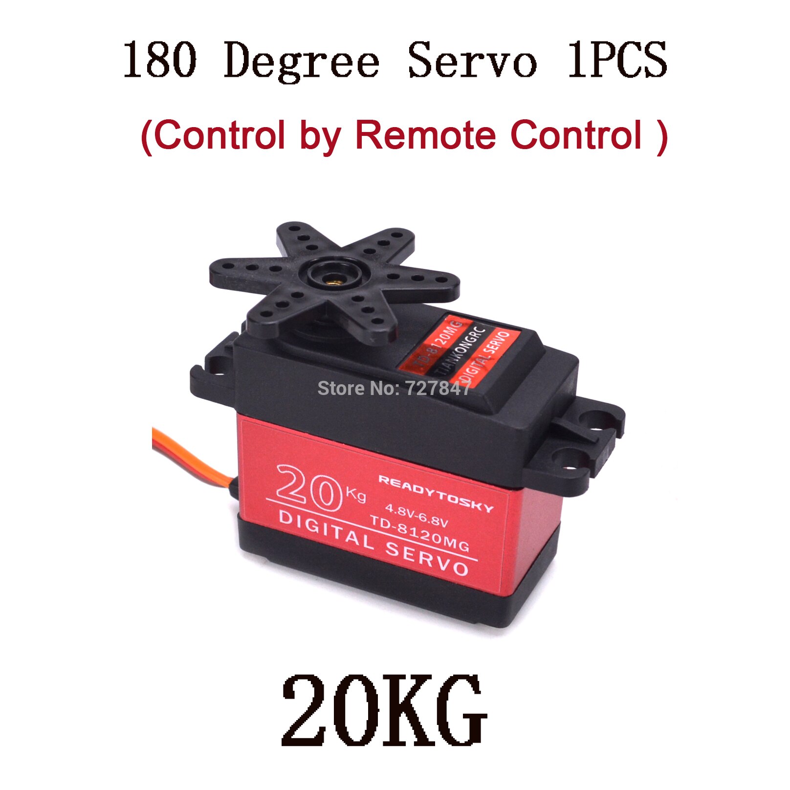 20kg TD8120MG / 25kg TD8325MG Hohe Drehmoment Kernlosen Motor- Servo Wasserdichte Digital 180 Grad Servo Kontrolle durch Fernbedienung Kontrolle: 1Stck 20KG SERVO