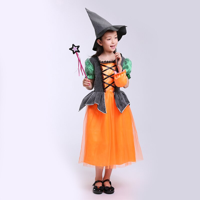 Halloween Kostuum Trend Kinderen Kostuums Jurk Bal Partij Pompoen Heks Prestaties Kleding Leuke Meisje Kleding