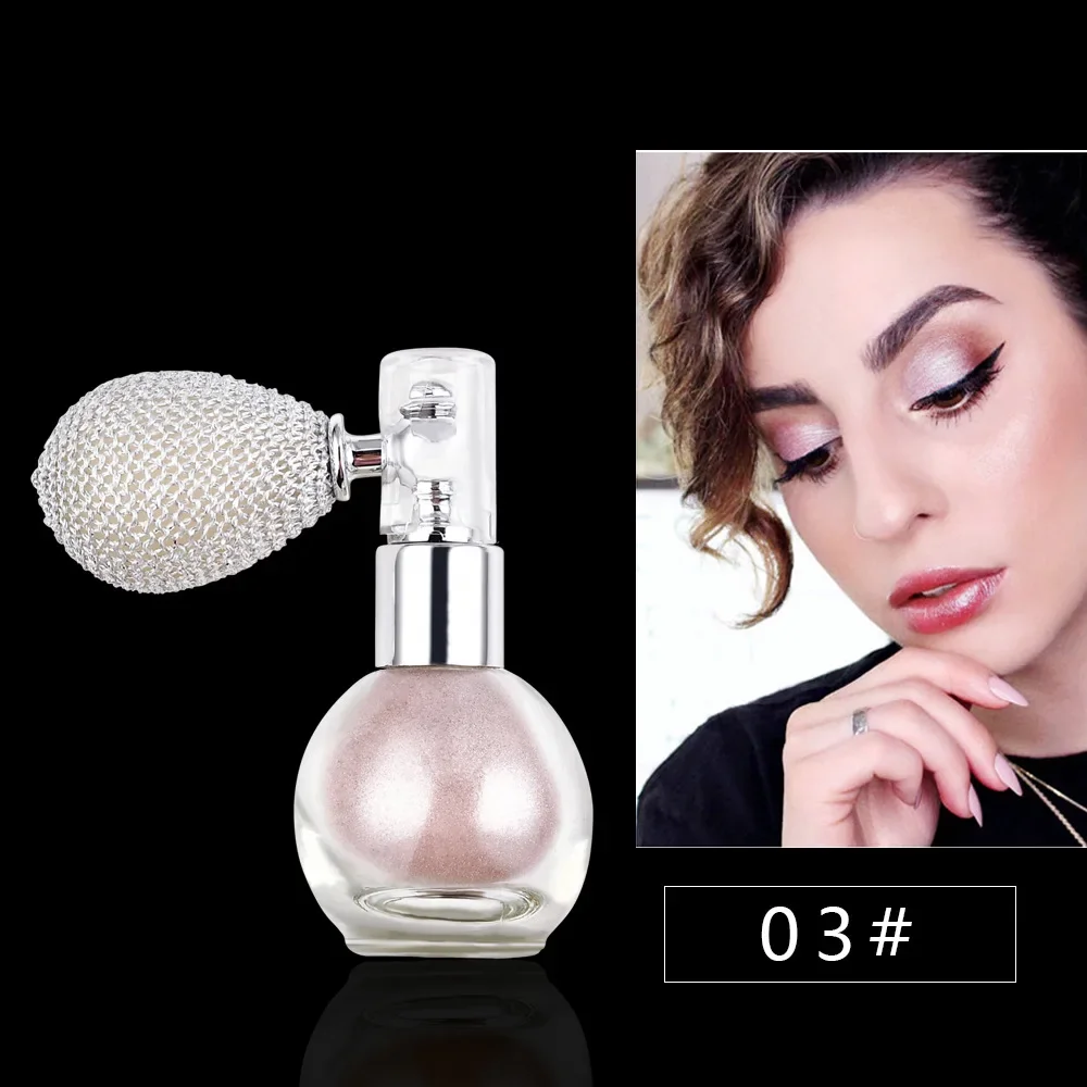 Highlighter Powder Spray Diamond Body Liquid Highlight High Gloss Glitter For Face Body Makeup Shimmer Sparkle Powder Cosmetics: Chocolate