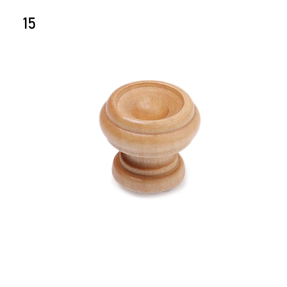 Boutons de tiroirs en bois naturel, 1 pièce, pour armoire de cuisine, armoire, commode, poignée de meubles avec vis: 15