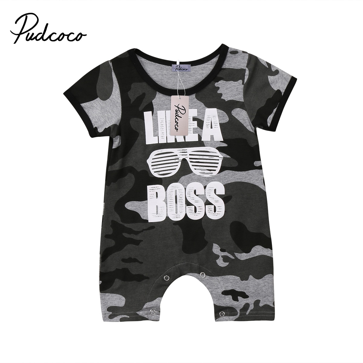 Toddler Infant Baby Boy Girl Kids Cotton Romper Camouflage Infant Jumpsuit Short Sleeve Clothes Outfit