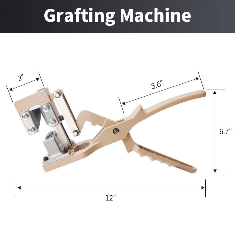Tijeras de injerto de jardín, máquina de injerto de aleación de aluminio para árboles frutales, herramientas de jardín para cortar podadoras y jardinería: Marrón