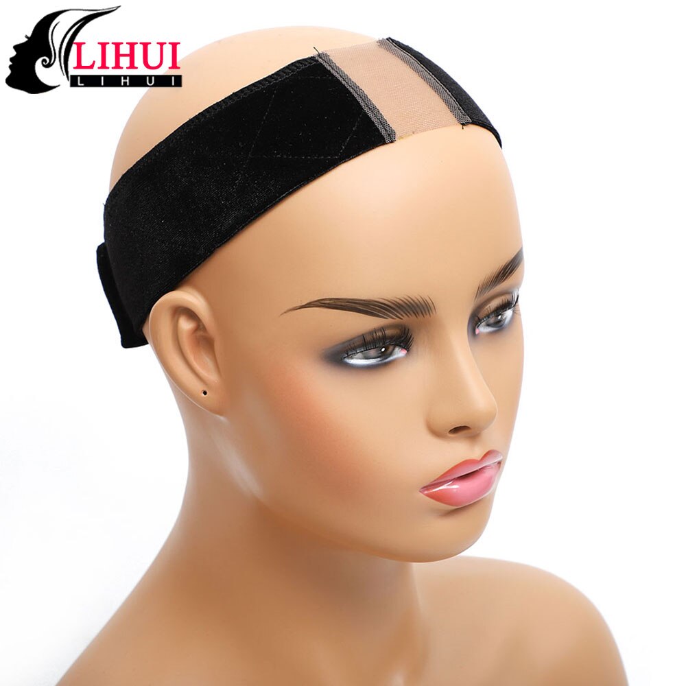 LIHUI Wig Grip Band With Double Sided Velvet Adjustable Wig Hair Band Wig Elastic Band Brown/Black/Beige Hand Made Non-Slip